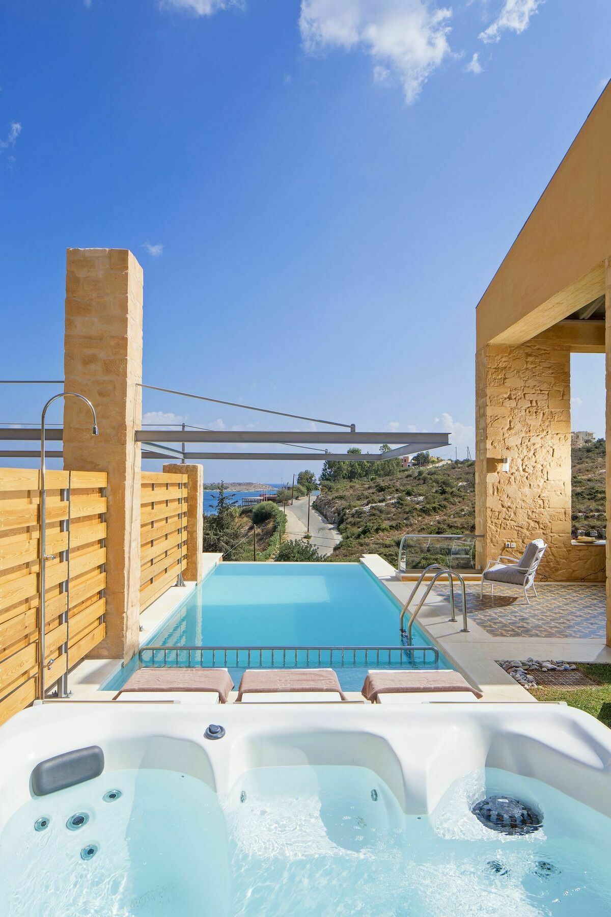 Olea Villas - Infinity Pool, Hot Tub, Sea Views Marathi  Eksteriør billede