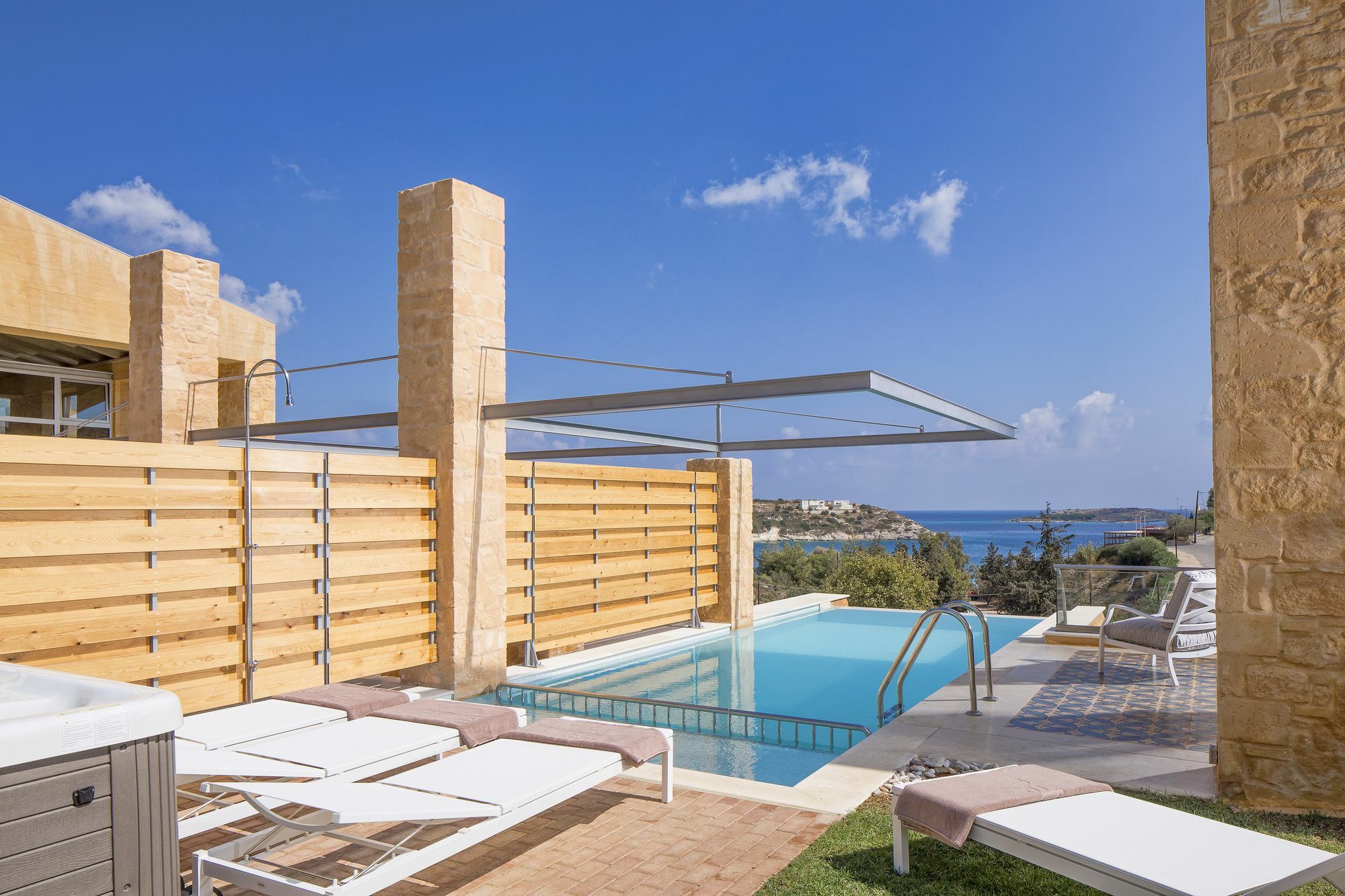Olea Villas - Infinity Pool, Hot Tub, Sea Views Marathi  Eksteriør billede
